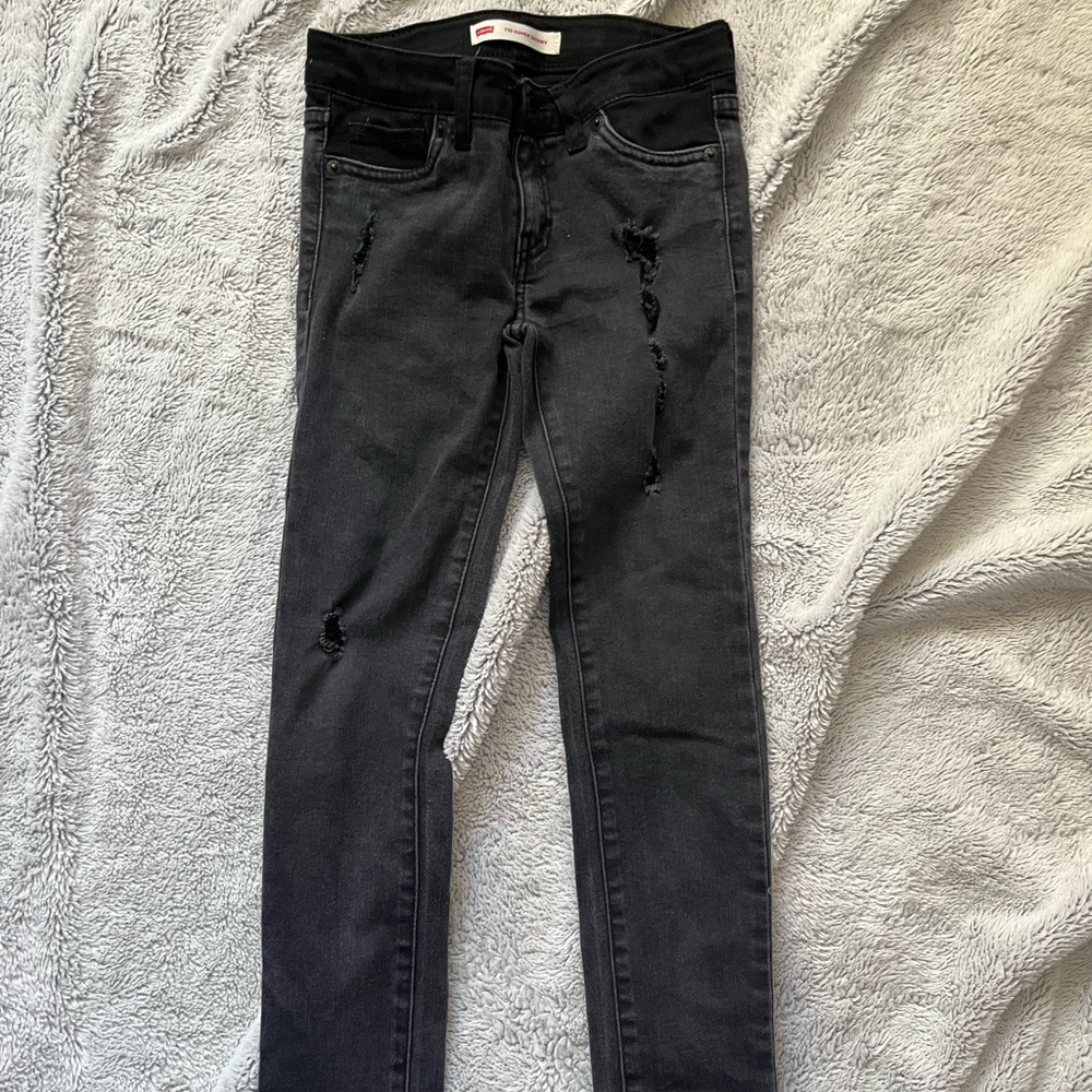 Levi's Black Skinny Jeans boys size 7 only worn twice